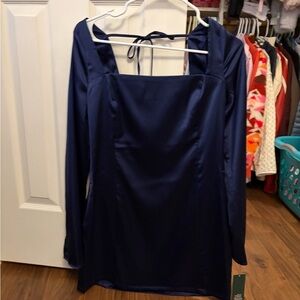 Wild Fable Deep Blue Long Sleeve Dress